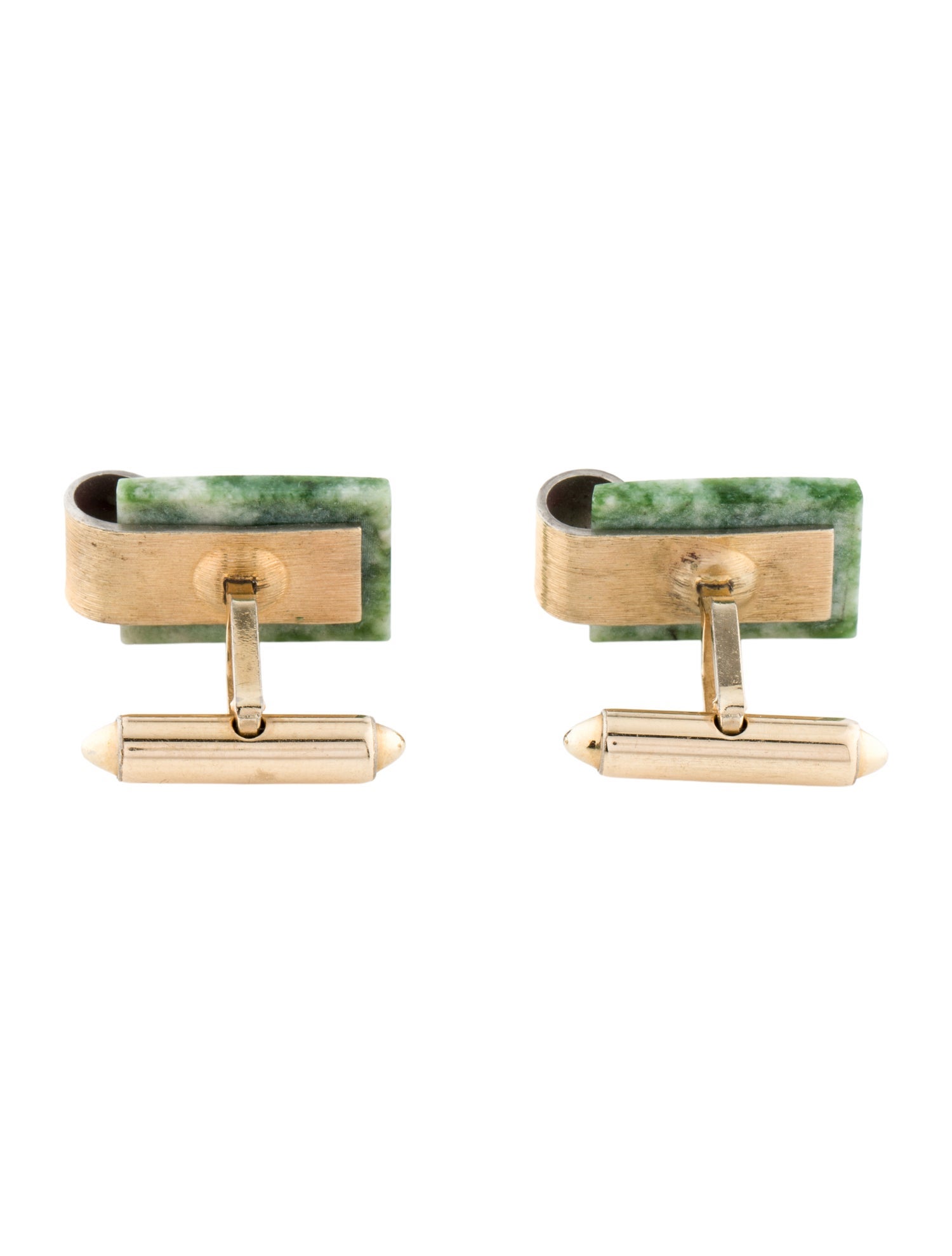 Cufflinks Krementz 14K Nephrite Cufflinks